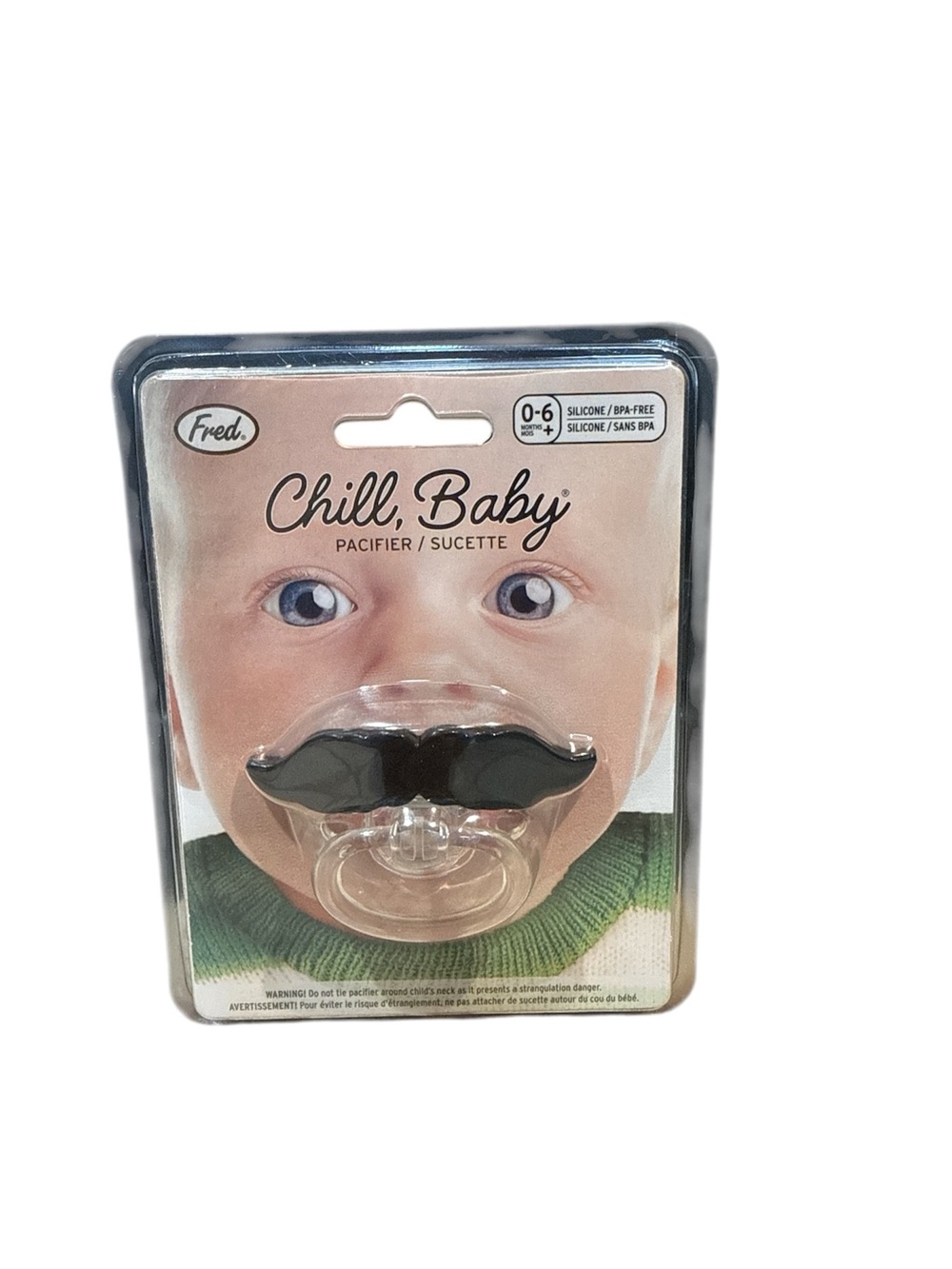Fred Black Mustache Pacifier